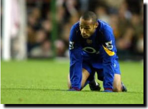 Henry unhappy at defeat at Anfield...