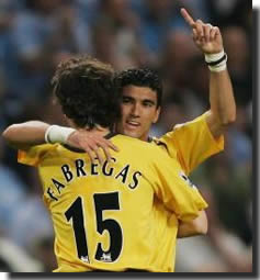 Jose and Cesc celebrate...