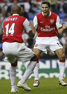Robin van Persie and Thierry Henry