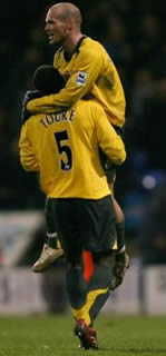 Freddie and Kolo celebrate at the end...