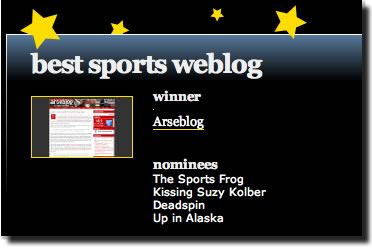 Arseblog - best sports blog in the 2007 Bloggies