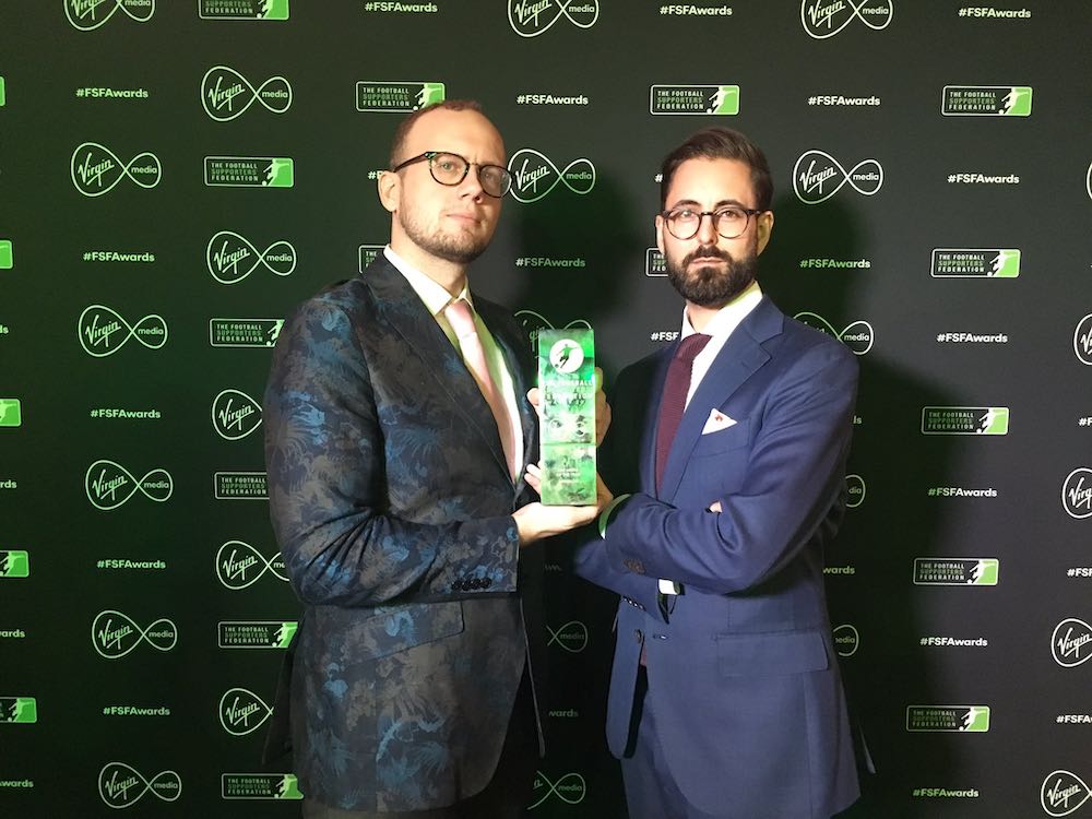 Arseblog wins best fan media at the FSF Awards 2018
